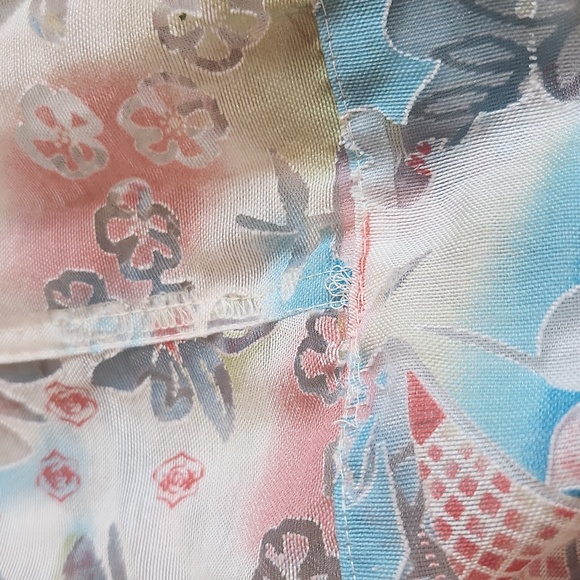 Keneth too! Colorful floral mesh zip up lightweight jacket petite large - Picture 14 of 14